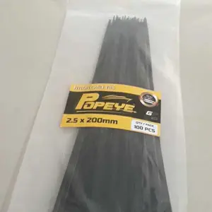 Kabel Ties Tali Ties Nylon Hitam 10cm / 15cm / 20cm Tebal Dan Kuat Serbaguna Isi 100pcs