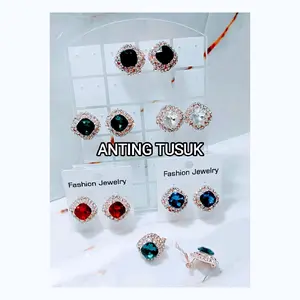 ANTING FASHION TITANIUM MODEL TUSUK BATU PERMATA