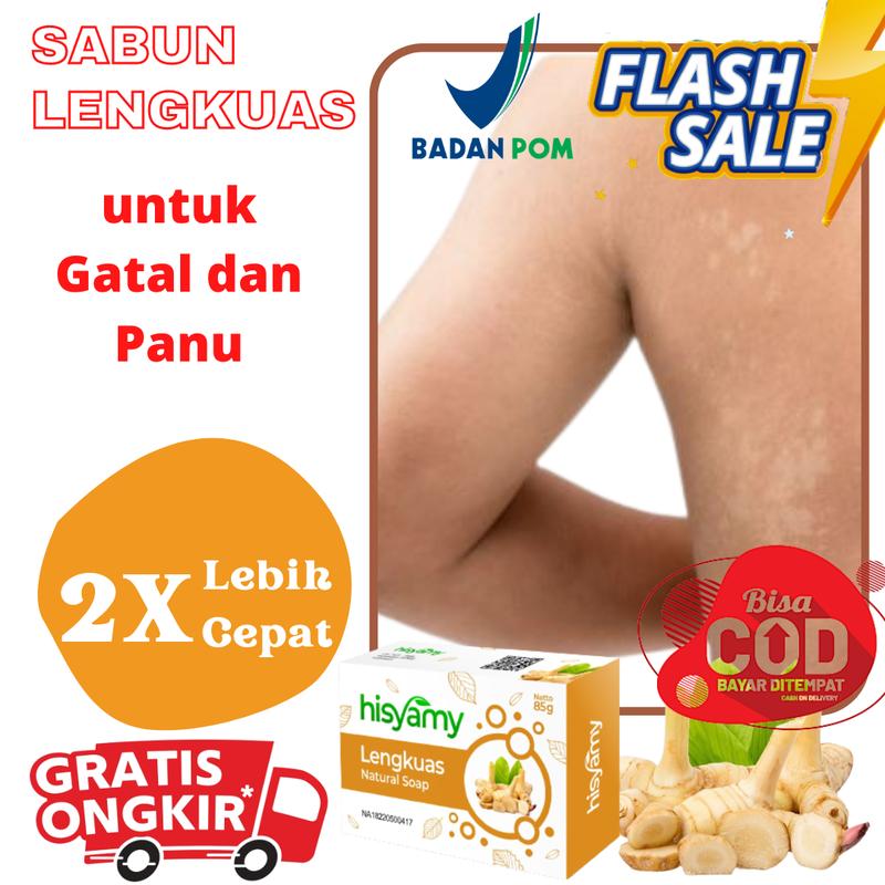 BPOM sabun untuk Wajah & Badan Anti Panu Jamur Anti Jamur Panu Kadas Kurap Gatal 80gr Sabun Herbal Lengkuas GROSIR  Best Seller Memutihkan Mencerahkan Selangkahan 1