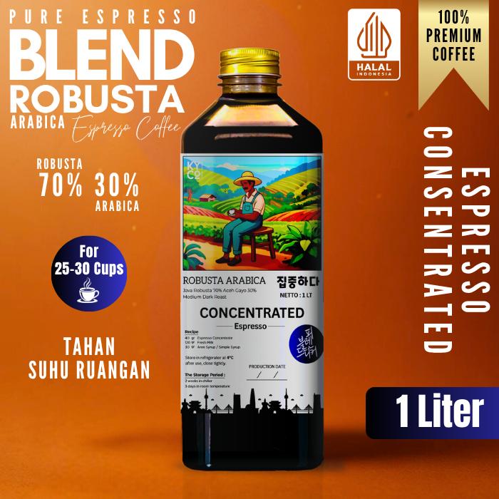 Gambar Espresso cair 1 Liter blend Robusta 70% Arabika 30% kopi konsentrat Concentrated | kopi konsentrat | Halal indonesia | Aceh gayo | Kopi susu | Medi dari Kiyowo Coffee Kota Bandung Tokopedia