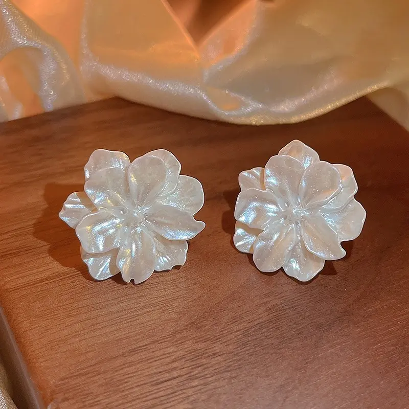 Anting Korean Style Model Tusuk Bunga Tindik Flower Earrings Accesories Fashion Aksesoris Anting AS Grosir E45 4