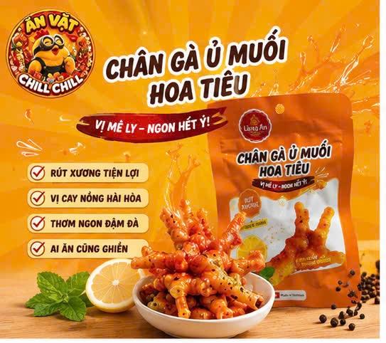 Combo 20 và 30 Chân Gà Rút Xương Hoa Tiêu - Vị Mê ly Ngon Hết Ý của Làng An