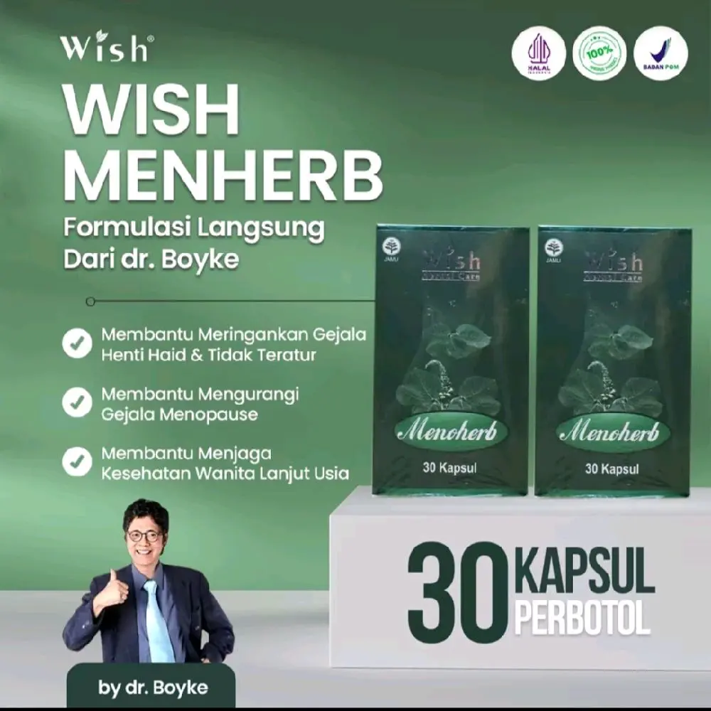 MEGA PROMO PAKET 2 BOTOL - WISH MENOHERB Asli Original Perempuan