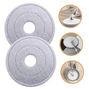 Kain Pel Refil Bulat SCOTCH BRITE Spin Mop Microfiber Cloth Bulat 360 Rotating Barrel Mop Head Cloth Spin Wring