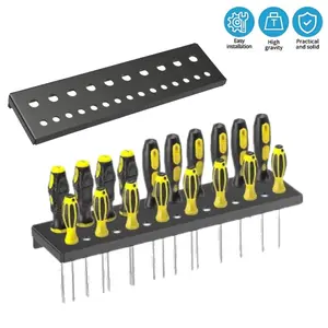 Screw Organizer Wall Mount Heavy Duty Screwdriver Storage Rack Storage Organizer Screwdriver Rack Tool Rack Pliers Holder Tool - Storage Tray