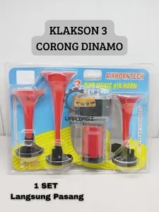 Klakson 3 Corong Terompet Dinamo Elektrik Telolet Suara Nyaring 12V dan 24V Mobil Truk Car Kendaraan