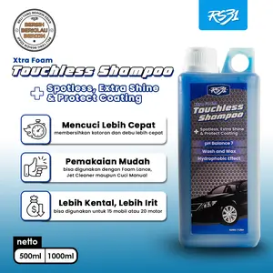 RS31 Touchless Shampoo, Sampo Sabun Cuci Motor, Mobil Kendaraan Pembersih Bodi Xtra Foam Wash & Wax pH Balanced Netral 1 Liter Car Shampo cuci motor sabun cuci