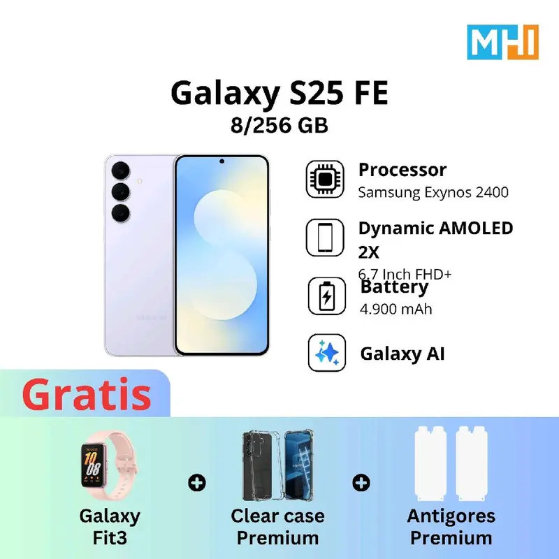 Samsung Galaxy S25 FE 8/256GB 8/512GB, Original, Garansi Resmi SEIN