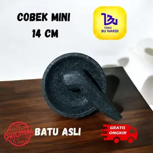 Cobek Mini - Coet Batu asli 14cm - Cowet Original 100% Terlaris