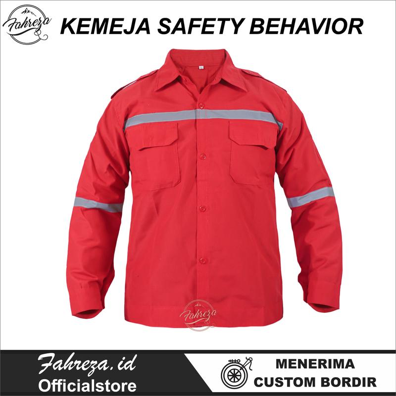 Kemeja Safety Lengan Panjang - Seragam Baju Kerja Proyek Lapangan 1