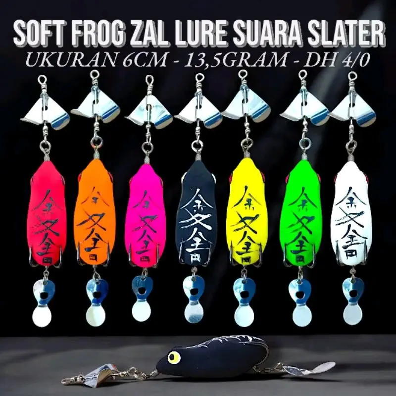 Soft Frog Za Lure Suara Sleter. Soft Frog Suara Berisik.Soft Frog Suara Jows Ukuran 6Cm 0