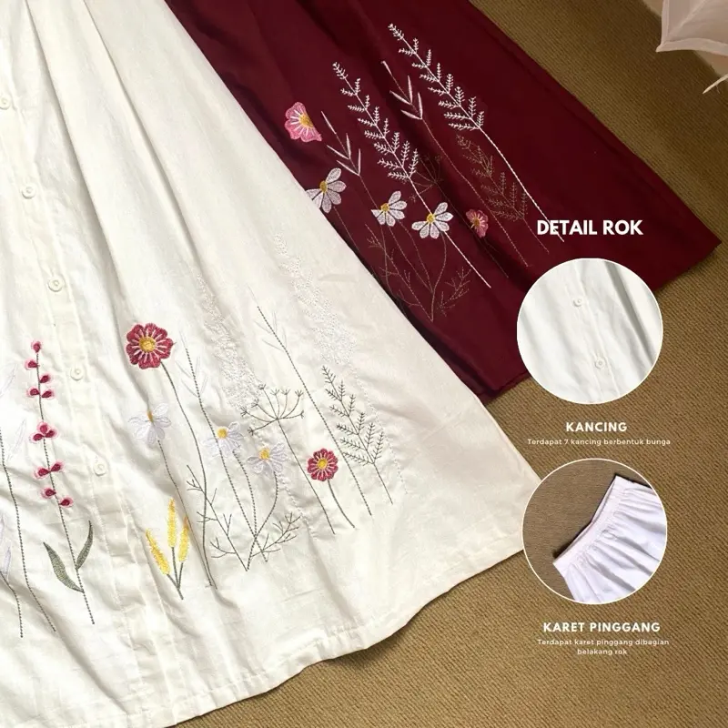 WPS Aster – Setelan Rok & Vest Linen Aesthetic Cewek Hijab Friendly 5