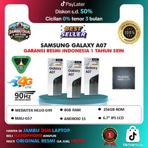 SAMSUNG GALAXY A07 8GB RAM 256GB ROM GARANSI RESMI 1 TAHUN SEIN