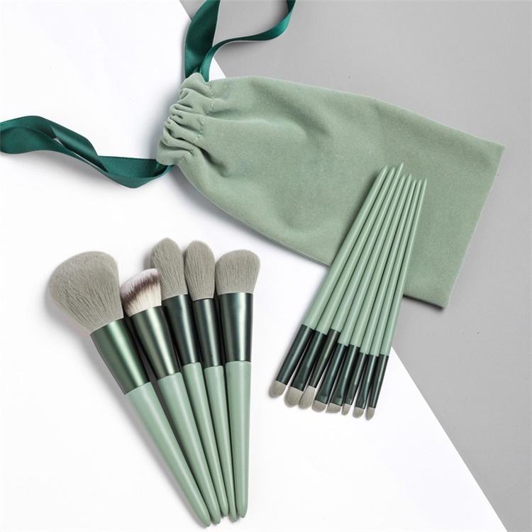 Paket Kuas Make Up Lengkap Set [ 13 in 1 ] Mini Travel Brush Makeup Eye Shadow Foundation Blusher Tools Set 8