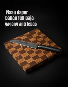 Pisau Dapur Murah Gagang Besi Baja Senso 16cm Ideal Iris Bumbu Buah Kupas Daging Praktis Efisien Bahan Full Besi Anti Lepas Cocok Untuk Memasak Sehari-hari - Kitchenware