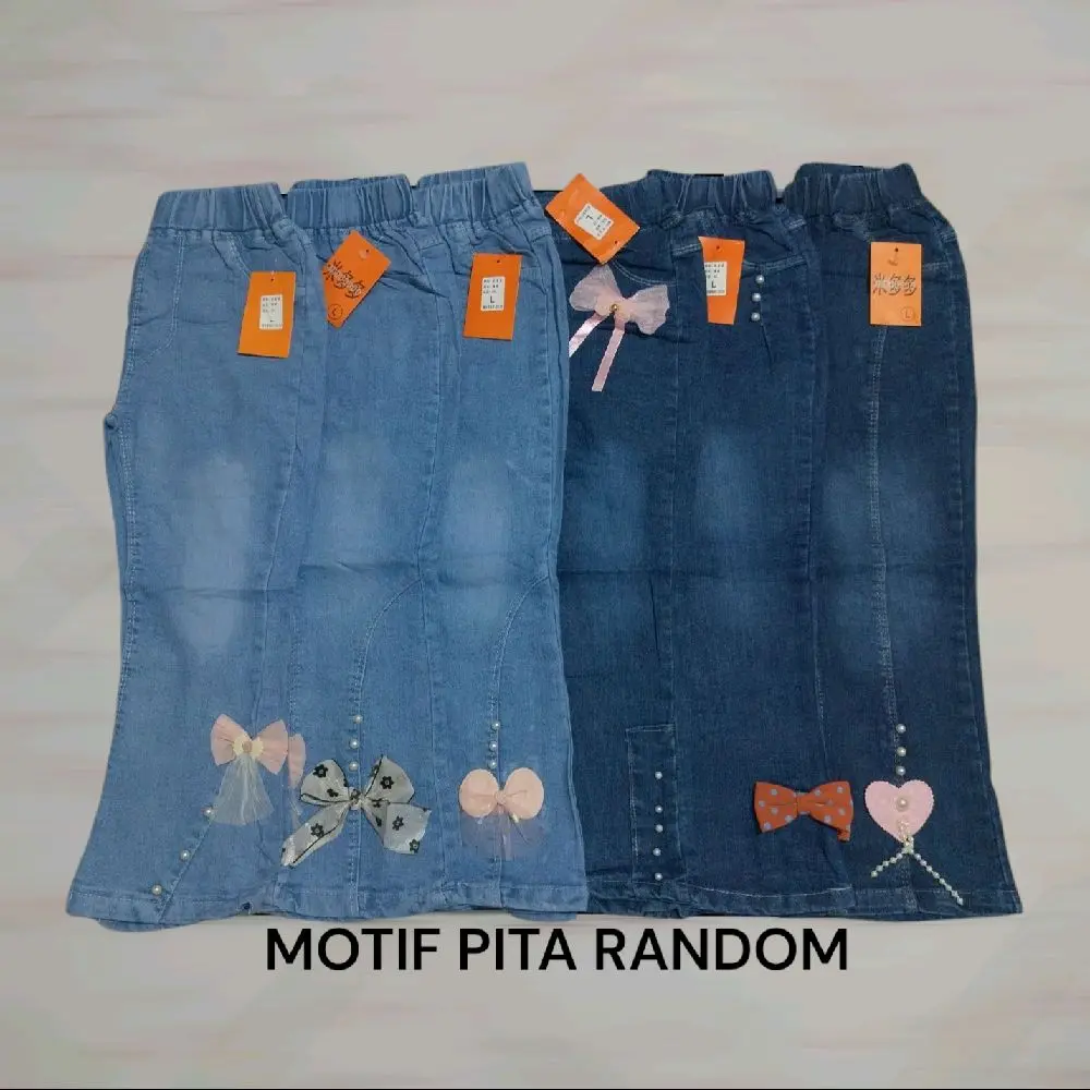 Celana Panjang Jeans Anak Perempuan 6-10 Tahun Model Cutbray ( Jual Satuan )