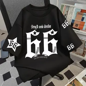 Kaos Oversize 66 Gothic Street Cowok Cewek / Atsan Strength Direction Bold Graphic Tee / vintage retro Jersey pria wanita stylish style kekinian