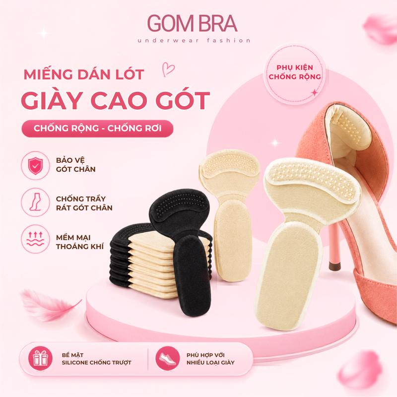 Miếng lót gót giày cao gót chống rộng GOMTAT, miếng dán gót chống tuột êm chân…