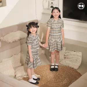 Marves Maurel Set Baju Anak Perempuan Bahan Tweed Usia 1 Hingga 14 Tahun Korean Style