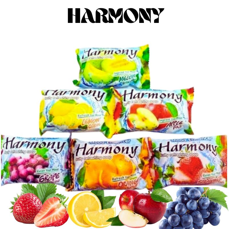 Sabun Mandi Batang HARMONY Fruity Refreshing Bar Soap 70 gram (isi 12 Pcs) Wangi Buah 0