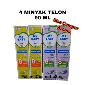 BELI 1 DAPAT 4 MINYAK TELON MY BABY 90ML / 4 MINYAK TELON MY BABY 90ML EUCALYPTUS LAVENDER