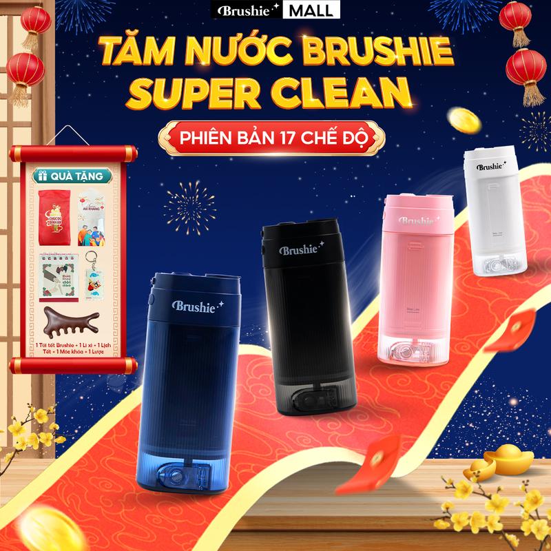 PHIÊN BẢN CẢI TIẾN Tăm nước Brushie SuperClean 4 màu sắc cá tính nhỏ gọn tiện lợi hỗ trợ làm sạch hiệu quả BẢO HÀNH 12 THÁNG + TẶNG 1 TÚI TẾT MÀU ĐỎ: 1 LƯỢC MASSAGE NÂU + 1 BỘ 5 LÌ XÌ + 1 LỊCH MINI + 1 MÓC KHÓA TẾT