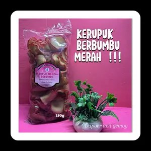 KERUPUK (MERAH) MENTAH BERBUMBU 1pcs ACIL GEMOY