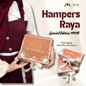 Hampers Raya Idul Fitri 1447H Al-Qur'an A7 Custom Nama / Sajadah Travel / Kue Kering Nastar & Thumbprint - by.may official