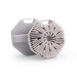 Portable Bath Essentials Silicone Exfoliating Brush Hair Scrubber Scalp Bath Brush Silicone Scrubber For Exfoliag Accessory Cleaning Scrubber Personal Grey Exfoliating Sponge Shampoo Brush Body Squeegee Silicone Scrubber Back Scrubber for Bath Shower