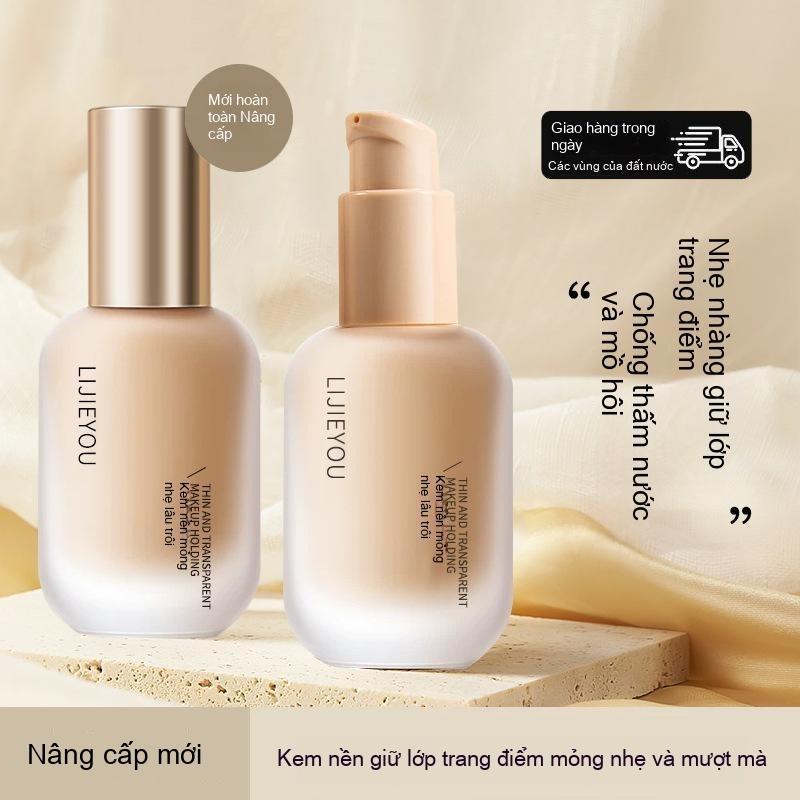 Kem nền OilControl bền lâu, kem che khuyết điểm, kem BB dưỡng ẩm cho da hỗn hợp và khô–dầu, dành cho nữ, kết thúc mịn mượt, kem nền uođo