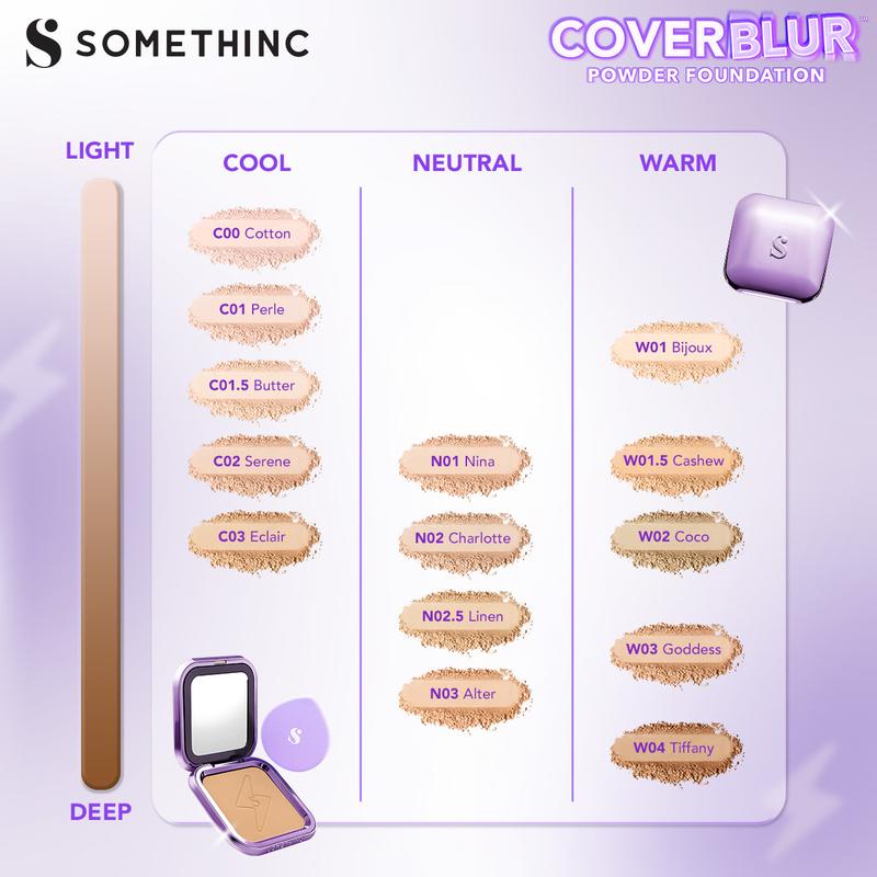 SOMETHINC Copy Paste COVERBLUR Powder Foundation 12g | Two Way Cake [free peeling serum] 5