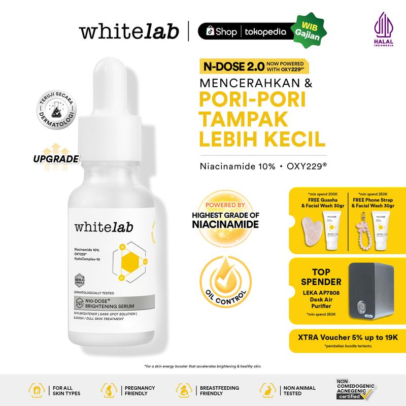 [RACUNINSKINCARE] - Whitelab [UPGRADE] N10-Dose+ Brightening Serum Niacinamide 10% - Perawatan Mencerahkan Wajah Kusam 0