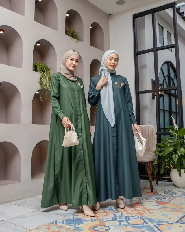 Abaya Shirt - 16 Warna | Zysku Xena | Dress Kemeja Kerja Wanita Lengan Panjang 2