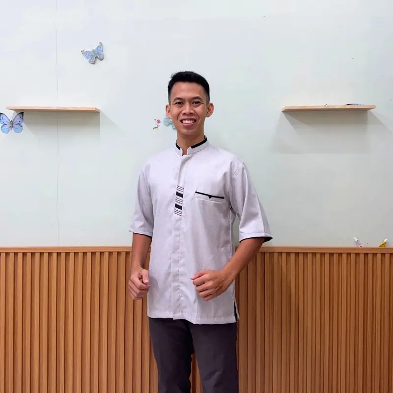 Baju Koko MADINA Lengan Pendek Baju Muslim Pria Kain Katun Baju Taqwa Katun Madina Dewasa kurta pendek