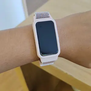 TPU Case Strap for Huawei Band 10 9 8 7 Strap Screen Protector Cover Nylon Loop Sport Adjustable Replacement Band Bumper Accessories Tali Jam Tangan Smartwatch for Huawei Band 9 8 NFC Anti Gores Huawei Band