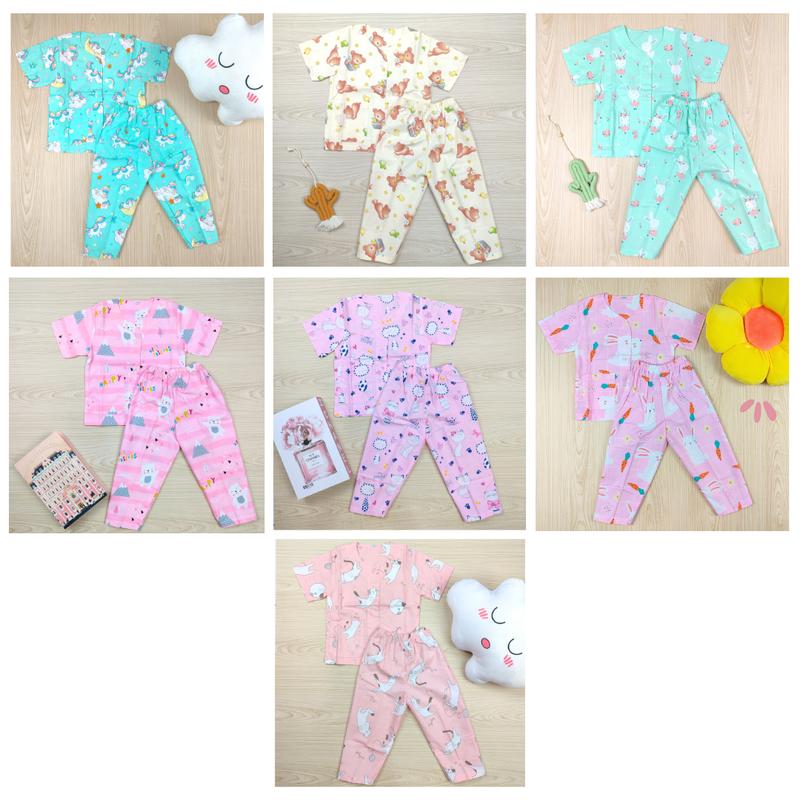 COTTON LOOKBOOK - PIYAMA KATUN KIDS MOTIF KARTUN RANDOM ANAK LAKI LAKI PEREMPUAN / COWO / CEWE 2