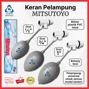 Kran Air Pelampung Otomatis Keran Plampung Tandon Toren 1/2" 3/4" 1"