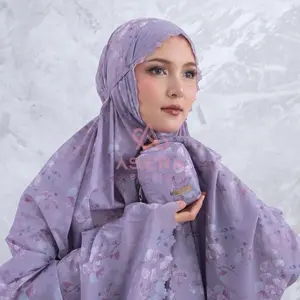 ASERA -Mukena Dewasa Mini Pouch 2 in1 Parasut  Motif Premium Lasercut Travel