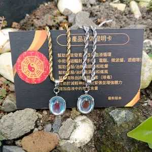 Kalung Nirmala Titanium Liontin Permata Batu Kalimaya Natural Stone Bio Energy Original  Pria & Wanita Paket Lengkap Bersertifikat