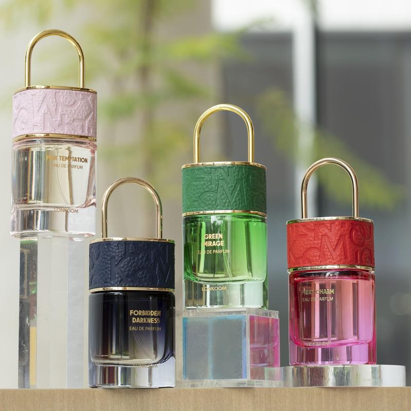 LONKOOM FORBIDDEN DARKNESS / FIERY CHARM / PINK TEMPTATION / GREEN MIRAGE Eau de Parfum 50ml Wangian tahan lama untuk wanita dan lelaki – Minyak wangi long-lasting women and men fragrance floral-fruity perfume