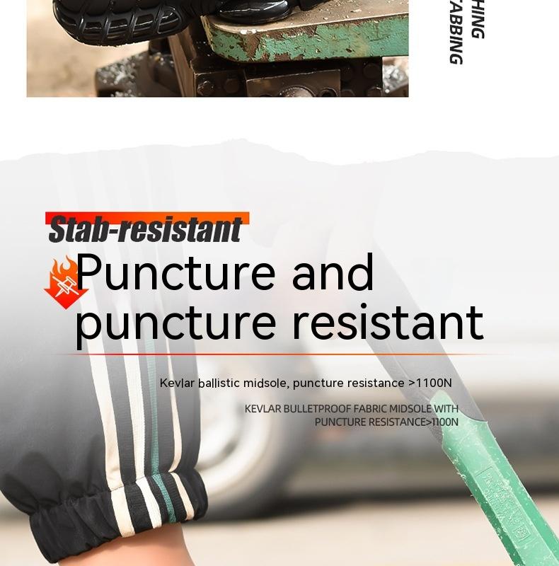 Product Introduction of New Rotating Button High Density Labor Protection Shoes Men's Anti-Smashing and Anti-Penetration Light Four Seasons Safe Site Work Shoes 7