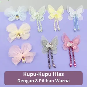 Boneka Mini Imut untuk Dekorasi | Aksesoris Craft DIY | Stiker Hias Boneka | Ornamen Sayap Kupu-Kupu | Hiasan Kreatif Kerajinan Tangan | Dekorasi Miniatur Lucu | Aksesoris Clip Rambut & Dekor Boneka