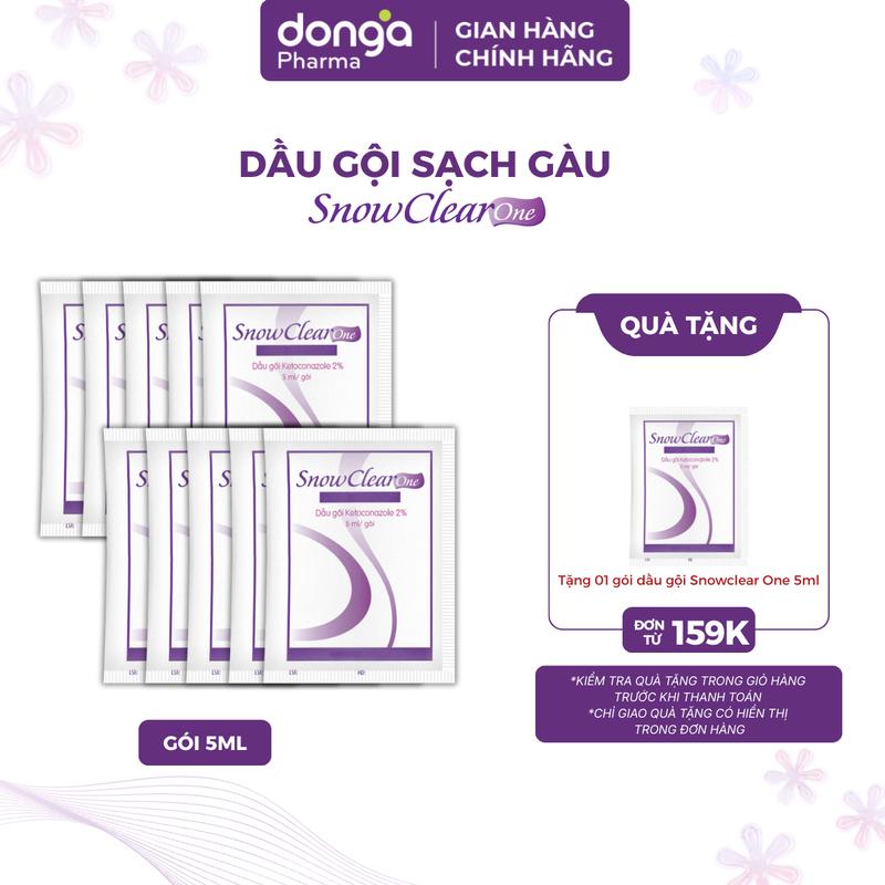 Dầu gội SnowClear One - Dạng Gói 5ml dành cho da đầu gàu nấm ngứa