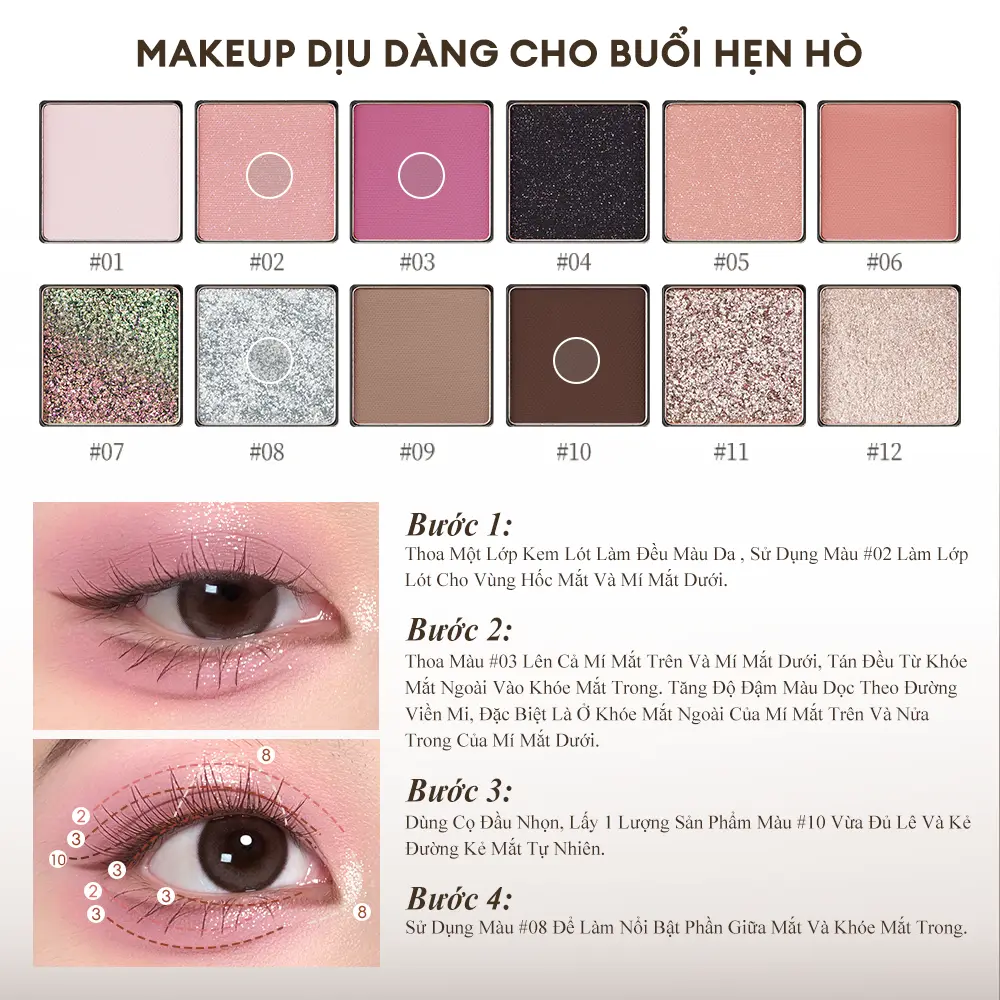 Bảng Phấn Trang Điểm Đa Năng COLORKEY 12 Màu FOXIEVERSE CHROMA 14.2g | BigBuy360 - bigbuy360.vn