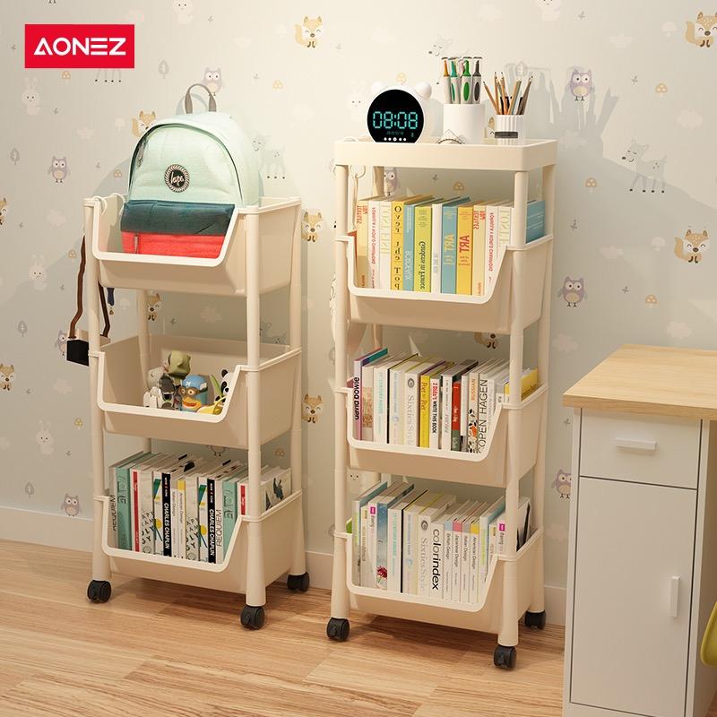 Product Introduction of 【Kol exclusive】【COD 24h shipping】AONEZ Rak Buku Berkapasitas Besartempat Penyimpanan Alat Tulistempat Penyimpanan Mainantroli Beroda 0
