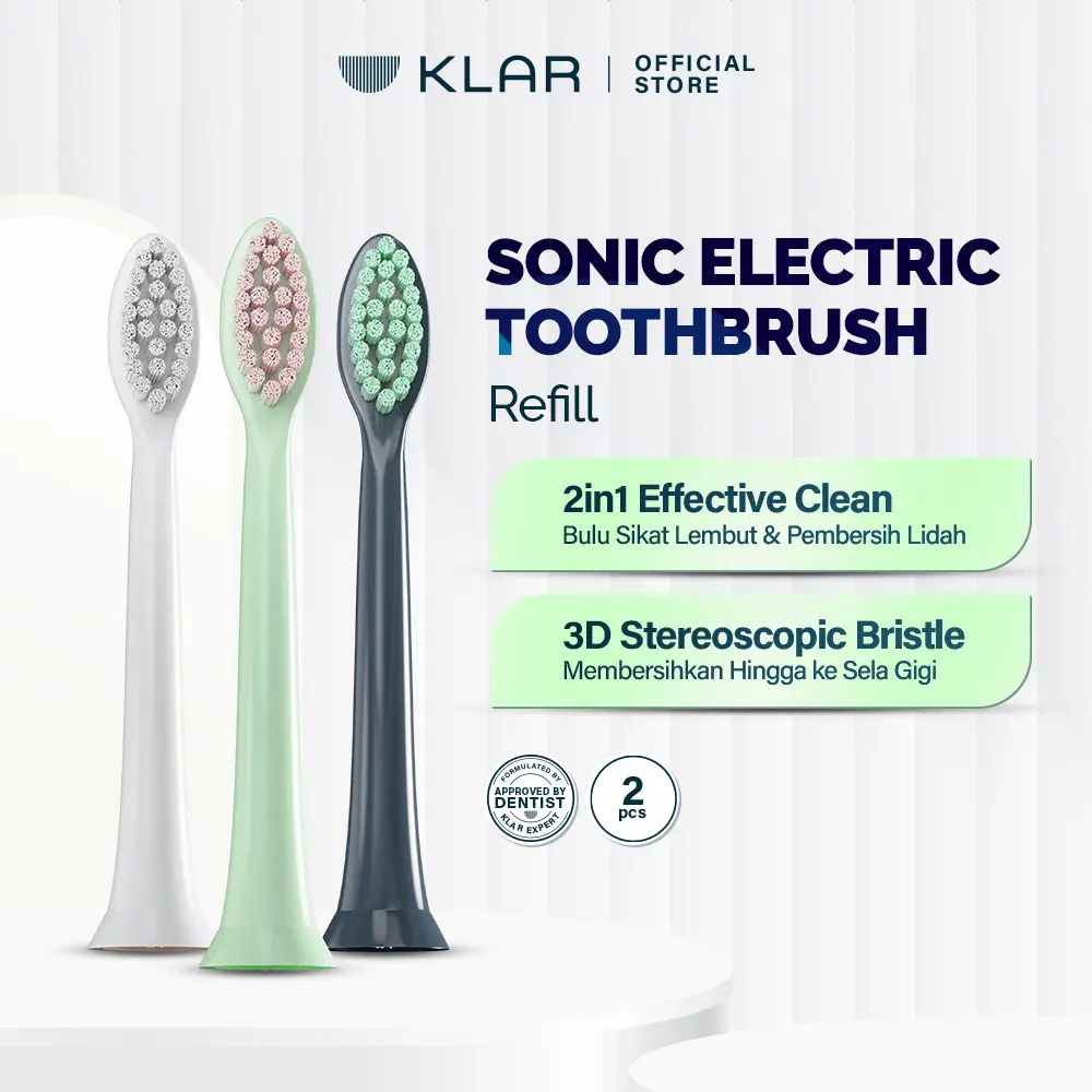 [Refill] KLAR Head Brush - Pengganti kepala sikat gigi elektrik