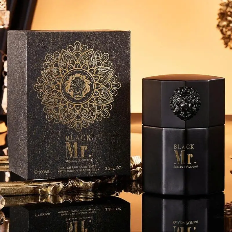 Nước hoa nam, Sellion Pháp, 100ml, Thiết kế đầu sư tử, Hương thơm lâu dài, Đi kèm với hộp quà tặng, Thích hợp làm quà tặng, 1 mảnh