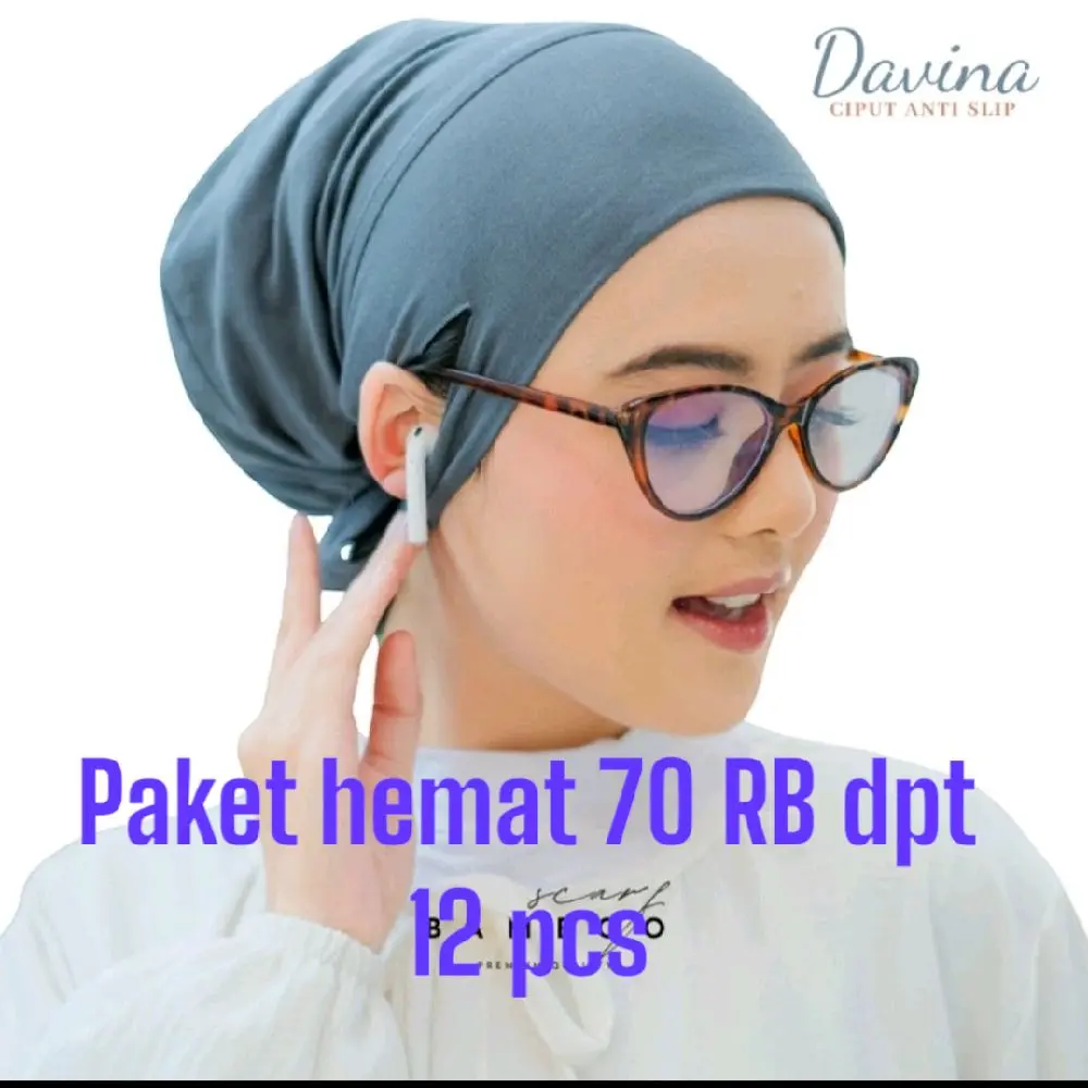 (90 ribu dapat 12 ciput) kupeng bolong/anti pusing bahan jersey tebal tidak licin di pake /tdk  mlorot  Dalaman Instan Kerudung Dewasa Jilbab Renda