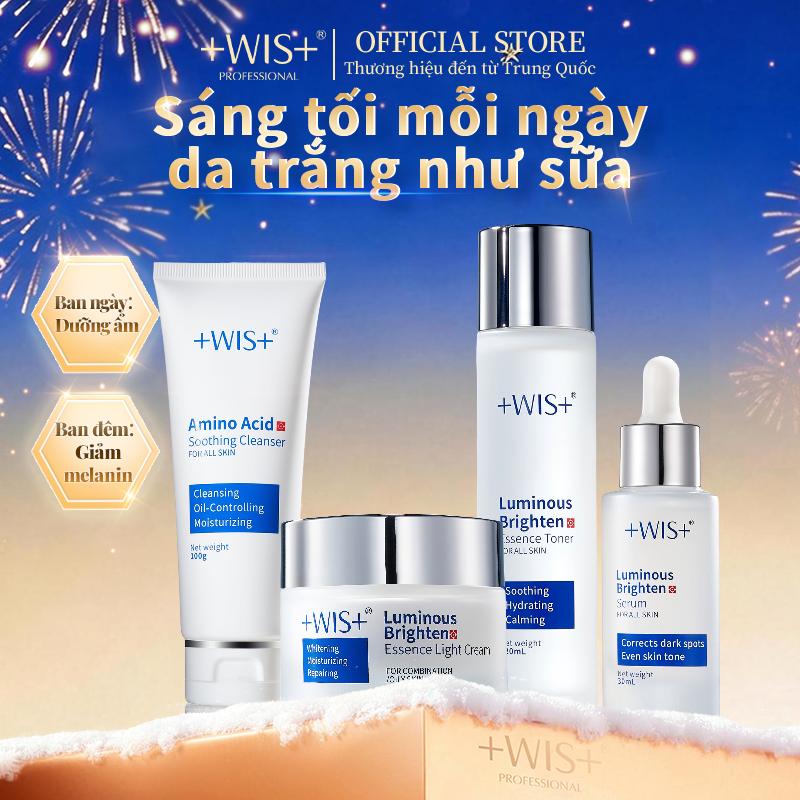  +WIS+  live  Bộ sản phẩm chăm sóc da  tinh chất kem*1--50g tinh chất*1--30ml tinh chất nước*1--120ml sữa rửa mặt axit amin*1--100g  Skincare 