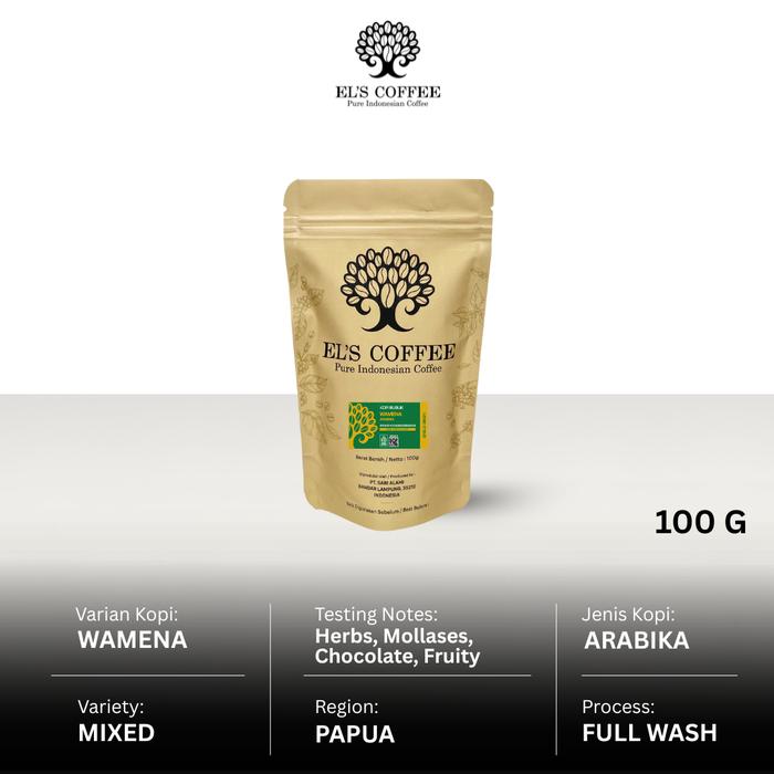 Gambar Kopi Arabika EL'S COFFEE WAMENA PAPUA 100GR - Bean dari El's Coffee Kota Bandar Lampung Tokopedia